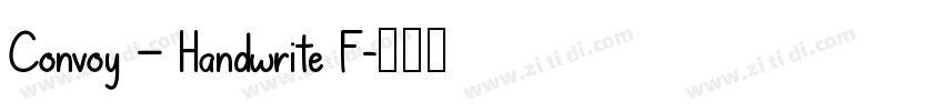 Convoy — Handwrite F字体转换